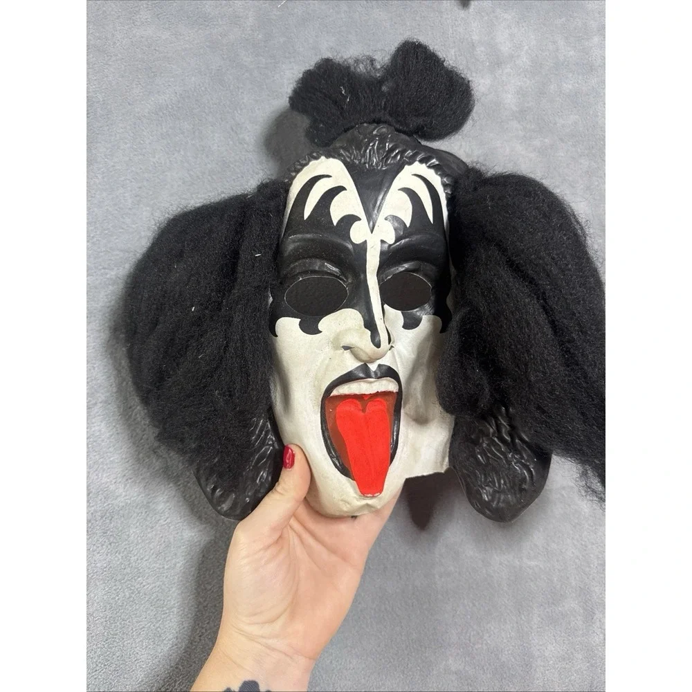 1978 VTG KISS Gene Simmons HALLOWEEN COSTUME MASK Collegeville Ben Cooper As Is